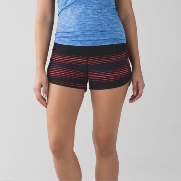 Lululemon Run: Speed Short 4-Way Stretch – Twisted Dune Alarming Black – Size 2 - Picture 6 of 10
